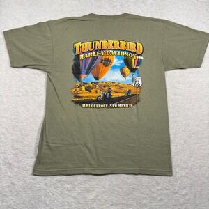 Harley-Davidson Albuquerque NM Thunderbird Graphic T-Shirt Olive Green L 2009